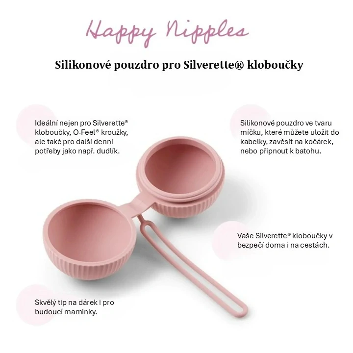 Happy Nipples® pouzdro pro Silverette® stříbrné kloboučky